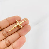 Pendant Christ Cross 1.25g / 1 1/2 in Yellow Gold 18K