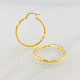 Hoop Earrings Megan 1.7g / 1 1/4 in 18K Yellow Gold