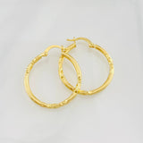 Hoop Earrings Megan 1.7g / 1 1/4 in 18K Yellow Gold