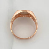 Saint Benedict Ring 6.95 g / T10 1/2 Two-Tone White Rose 18K Gold