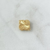 Charm Trebol VCyA 1.5gr / 1.5cm / Diamond Cut Stippled 18K Yellow Gold *