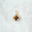 Pendant Clover 1.35gr / 1.7cm / Brown Quartz Spotted 18K Yellow Gold