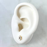 Topos Flor Nevada 1.2gr / 6mm Circones Blancos Azul Rey Oro Amarillo 18K