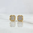 Topos Trebol VCyA 2.2gr / 7.2mm Nacar Blanco Punteado Oro Amarillo Nac.Esp. 18K