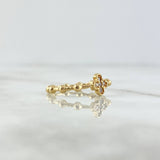 Cross Sphere Ring 2.4gr / T6 1/2 / White Zircons Yellow Gold
