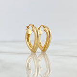 Candongas Corazon Liso 2.15gr / 3/4 in / Oro Amarillo 18K