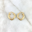 Hoop Earrings Heart 2.4gr / 3/4 in / Yellow Gold 18K