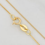 Set Venetian Chain + Emerald Heart Pendant 0.2 pts / 1.15g / 15 3/4 in 18K Yellow Gold