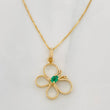 Venetian Chain Set + Emerald Butterfly Pendant 0.2 pts / 1.55g / 15 3/4 in 18K Yellow Gold