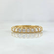Anillo Churumbela Vertebral 2.85gr / T6 / Circones Blancos Oro Amarillo 18K