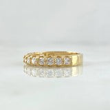 Anillo Churumbela Vertebral 2.85gr / T6 / Circones Blancos Oro Amarillo 18K