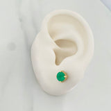 Topos Cuatro Garras Esmeraldas 155Qts 1.6 g / in / 6 mm Oro Amarillo 18K