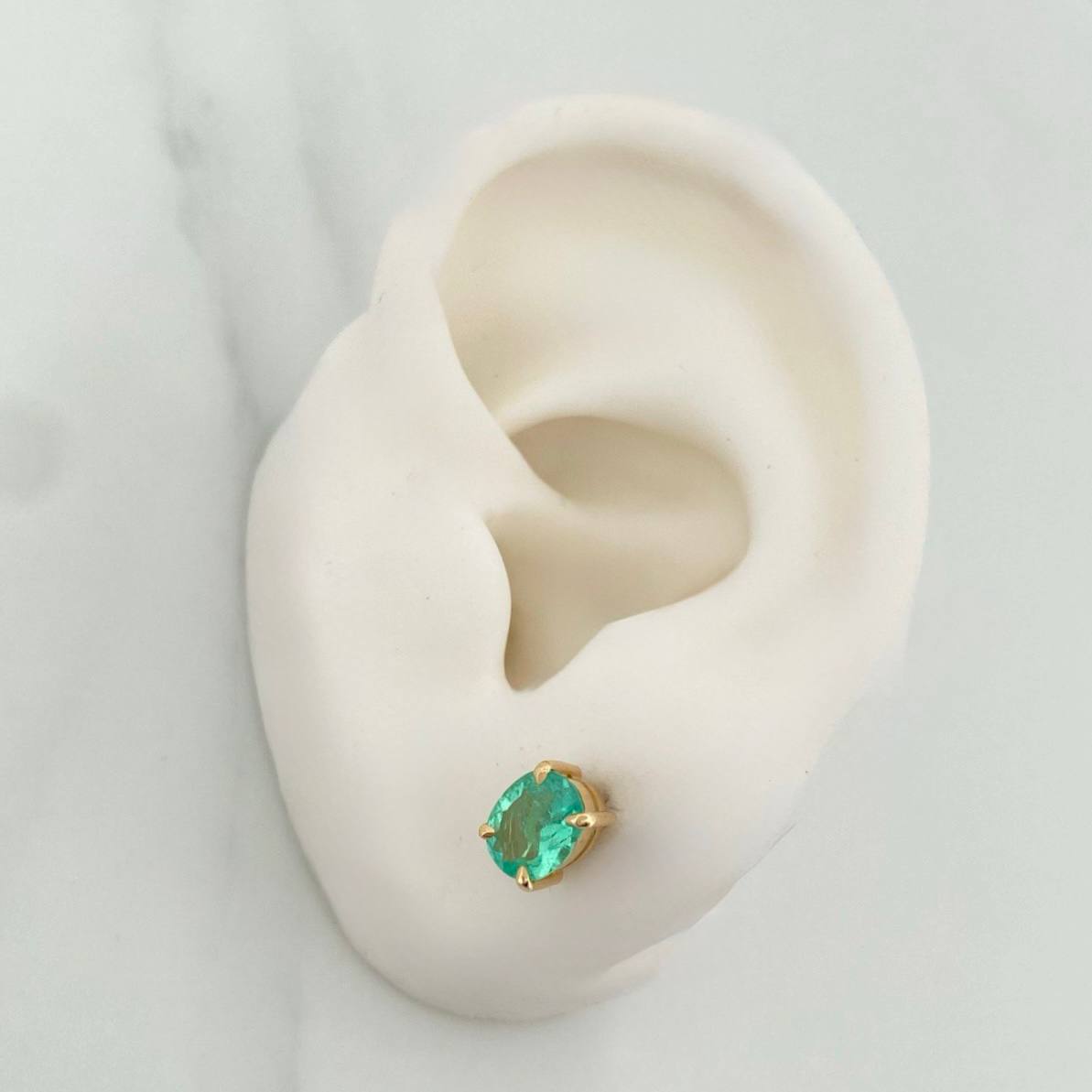 Topos Rectangulos Esmeraldas 1,58Qts 2.3 g / in / 6 mm Oro Amarillo 18K