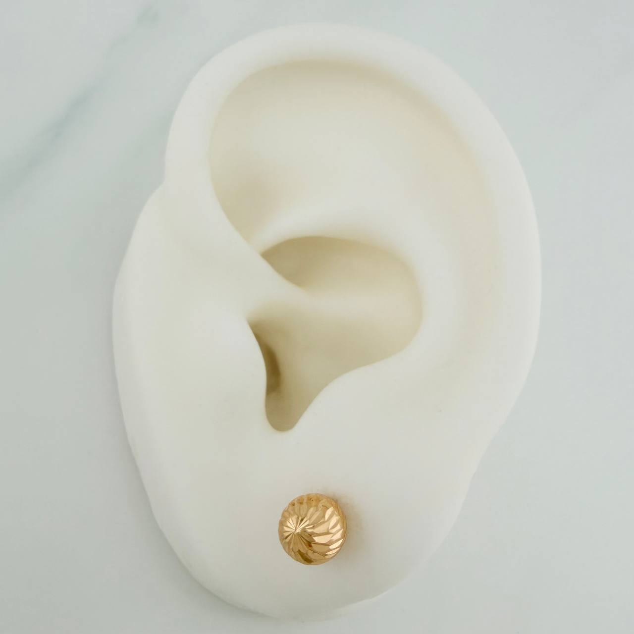 Topos Bola Diamantados 0.8 g / in / 6 mm Oro Amarillo 18K