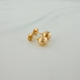 Diamond Cut Bead Stud Earrings 0.7 g / in / 5 mm Yellow Gold 18K