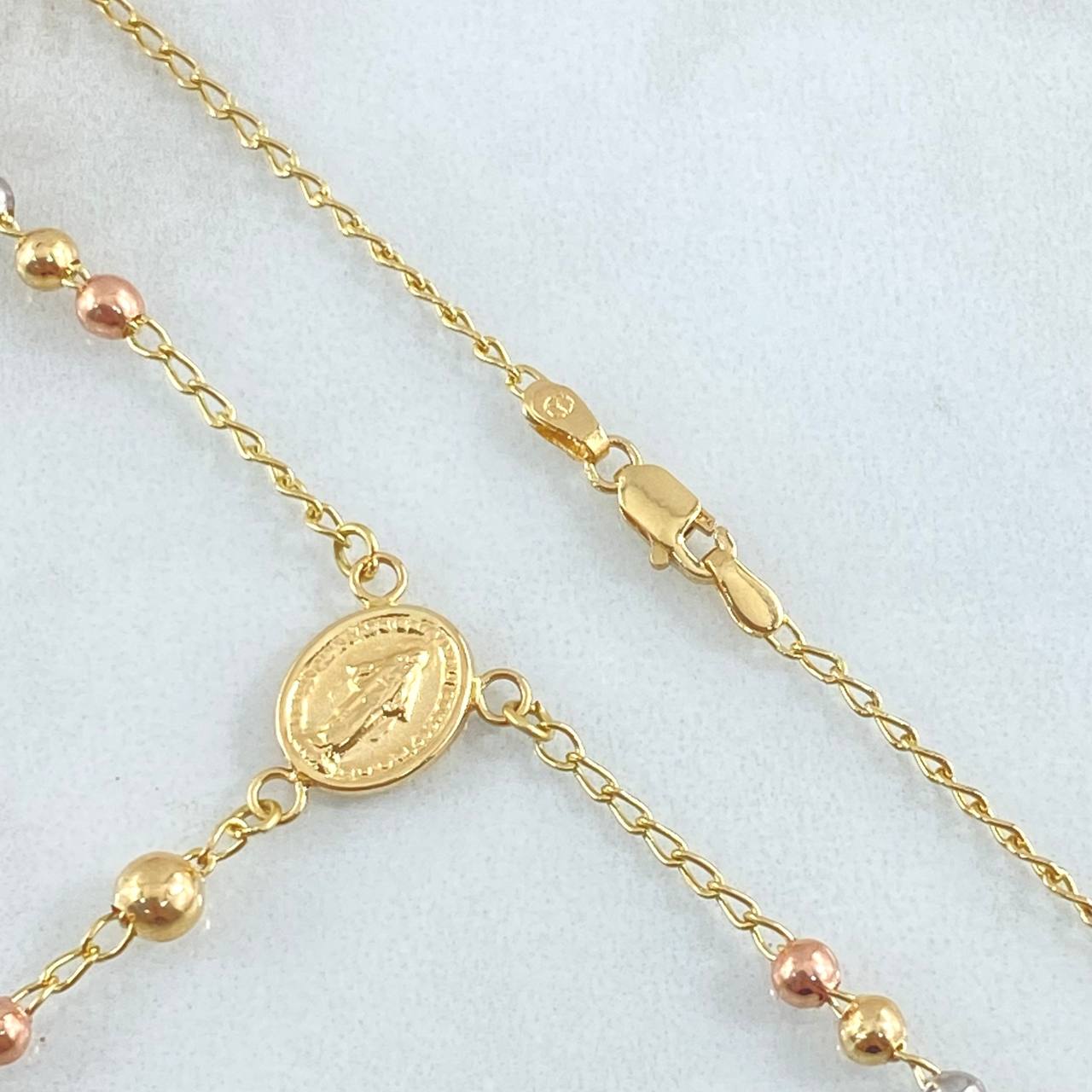 Miraculous Virgin Rosary Cross 9.1gr / 55cm / 18K Gold