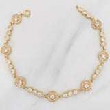 Pulso Tennis Halo Circulo 11.4 g / 8 in / 4.21 mm Oro Amarillo 18K
