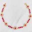 Pulso Tennis Halo Circulo 10.3 g / 7 1/4 in / 4.23 mm Oro Amarillo 18K