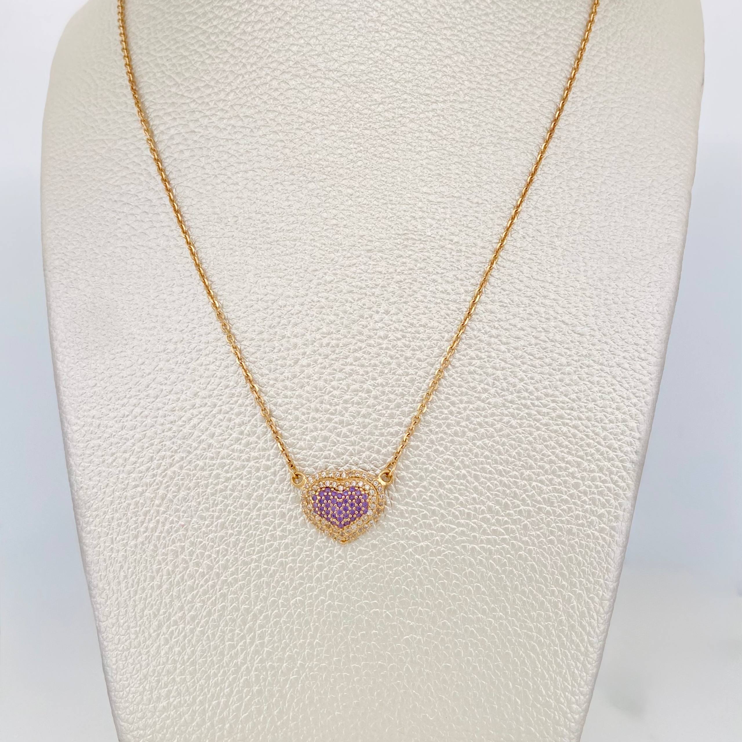 Cadena Aro Seguido Corazon 4.85 g / 16 3/4 in / 1.47 mm Oro Amarillo 18K