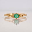 Emerald Solitaire Ring 0.17 pts Emerald 1 pts 1.5g / Size 7 Yellow Gold 18K