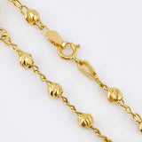 Pulso Militar Treboles Flores Verdes 3.45gr / 7 1/2 in / 8.2mm Oro Amarillo Nac.Esp. 18K