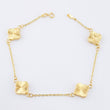 Pulso Trebol Aro Seguido Diamantado 3gr / 7 1/4 in / 10mm Oro Amarillo Nac.Esp. 18K ©