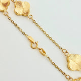 Pulso Aro seguido Treboles Diamantados 3.25gr / 7 1/2 in / 10mm Oro Amarillo Nac.Esp. 18K *