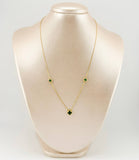 Cadena Aro seguido Trebol Malaquita Verde 3.05gr / 18 1/2 in / 7.5mm Oro Amarillo Nac.Esp. 18K