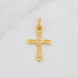 Dije Cruz 0.85 g / 3/4 in Oro Amarillo 18K