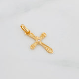 Dije Cruz 0.85 g / 3/4 in Oro Amarillo 18K