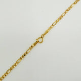 Cadena Figaro 2.2gr / 23 1/2 in / 1.7mm Oro Amarillo +1 18K %