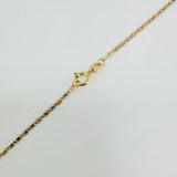 Cadena Escalera Plana 1.75gr / 18 in / 1.3mm Dos Oros Amarillo Blanco +3 18K %