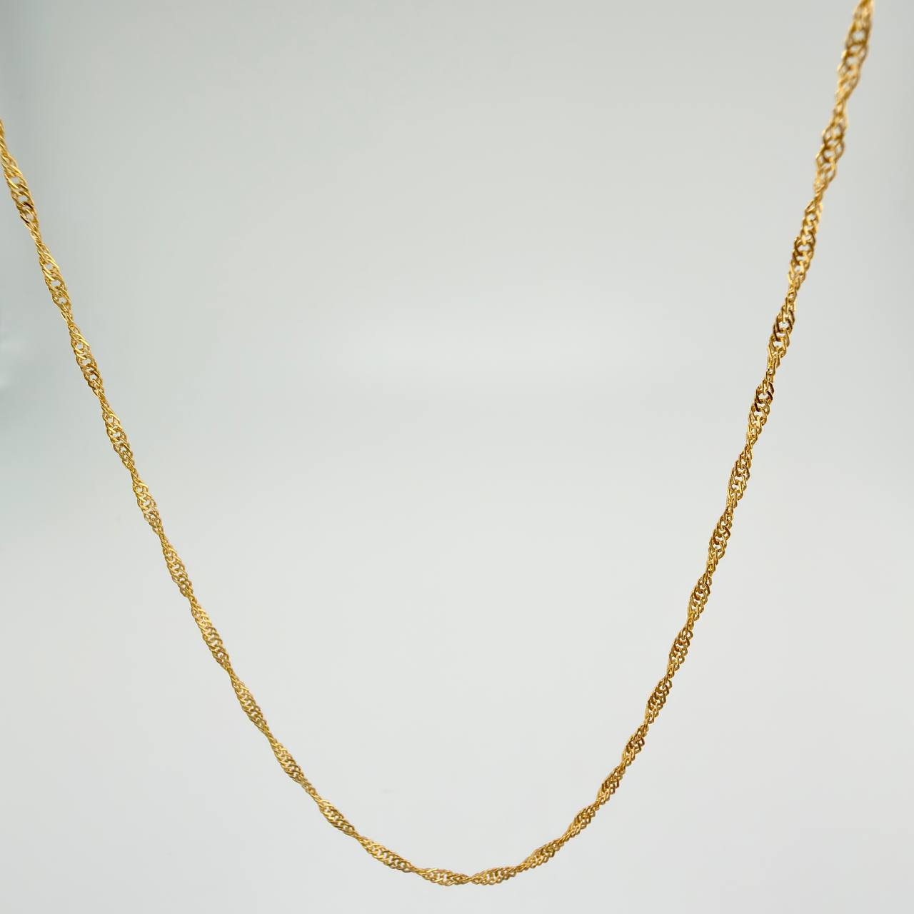 Singapore Chain 1.4gr / 19 3/4 in / 1.2mm Yellow Gold +3 18K %