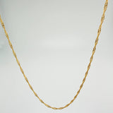 Singapore Chain 1.4gr / 19 3/4 in / 1.2mm Yellow Gold +3 18K %