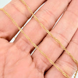 Singapore Chain 1.4gr / 19 3/4 in / 1.2mm Yellow Gold +3 18K %