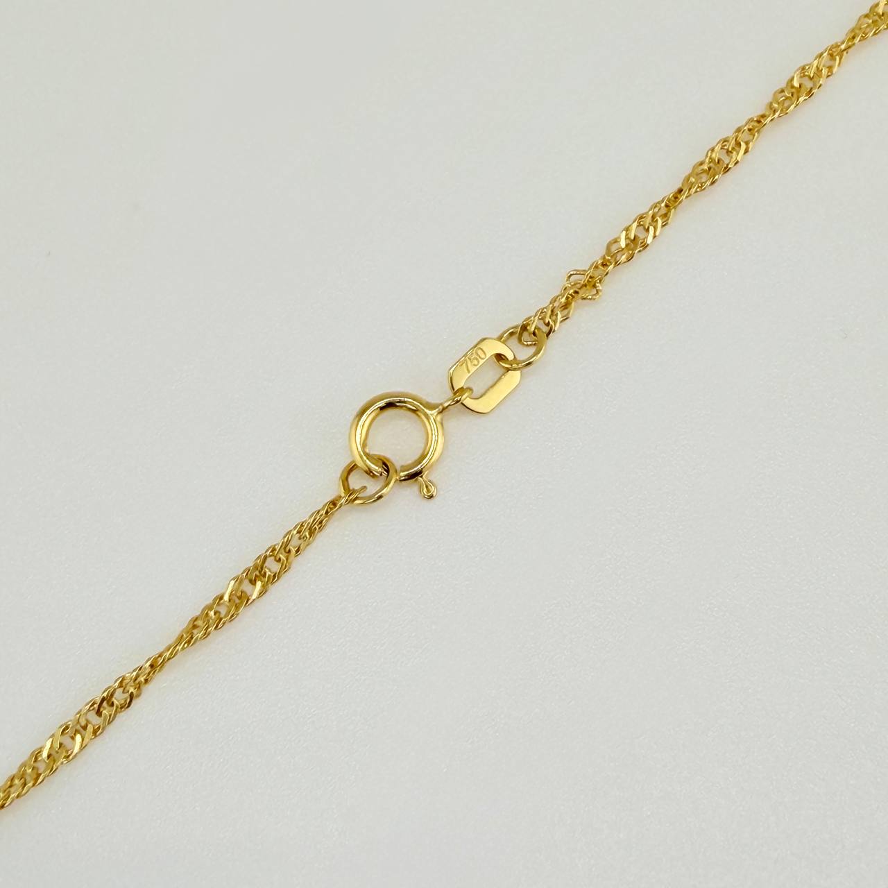 Singapore Chain 1.4gr / 19 3/4 in / 1.2mm Yellow Gold +3 18K %