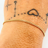 Pulso Cubano 1.05gr / 7 3/4 in / 1.7mm Oro Amarillo +1 18K %
