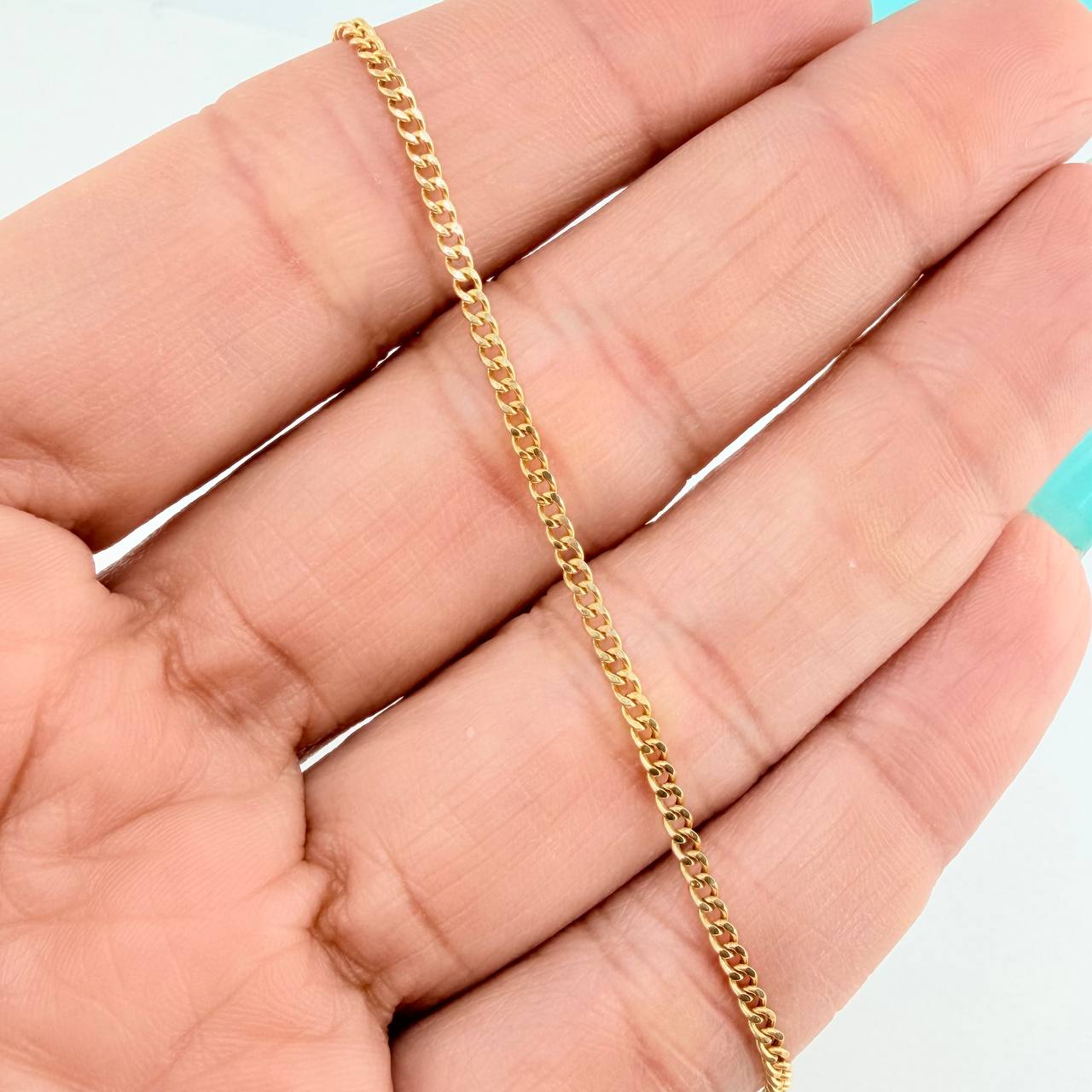 Cuban Links Bracelet 1gr / 7 1/2 in / 1.55mm Yellow Gold +1 18K %