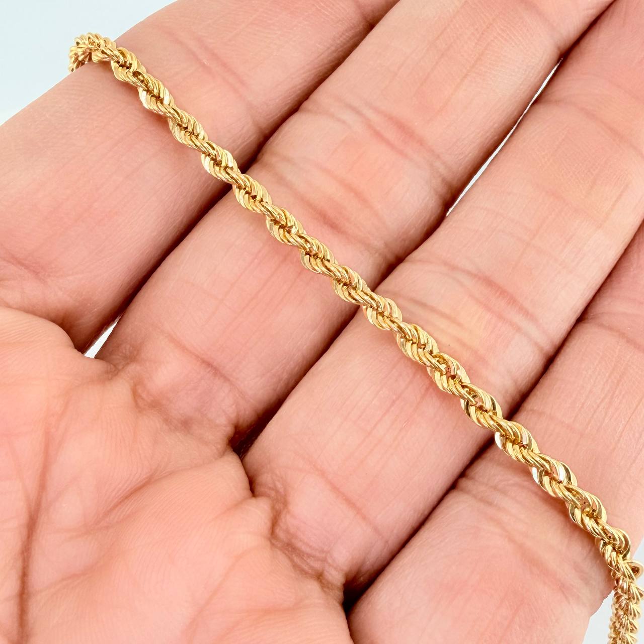 Rope Bracelet 2.05gr / 7 in / 2.42mm Yellow Gold +3 18K %