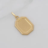 Pendant Octagonal Plate 0.55g / 1 in Yellow Gold 18K
