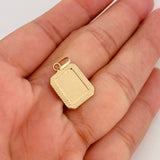 Dije Placa Cuadrada 0.55g / 3/4 in Oro Amarillo 18K