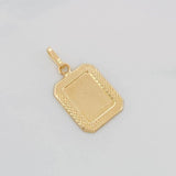 Dije Placa Cuadrada 0.55g / 3/4 in Oro Amarillo 18K