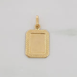 Dije Placa Cuadrada 0.55g / 3/4 in Oro Amarillo 18K