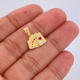 Poker Cards Pendant 1.35gr / 18K Gold