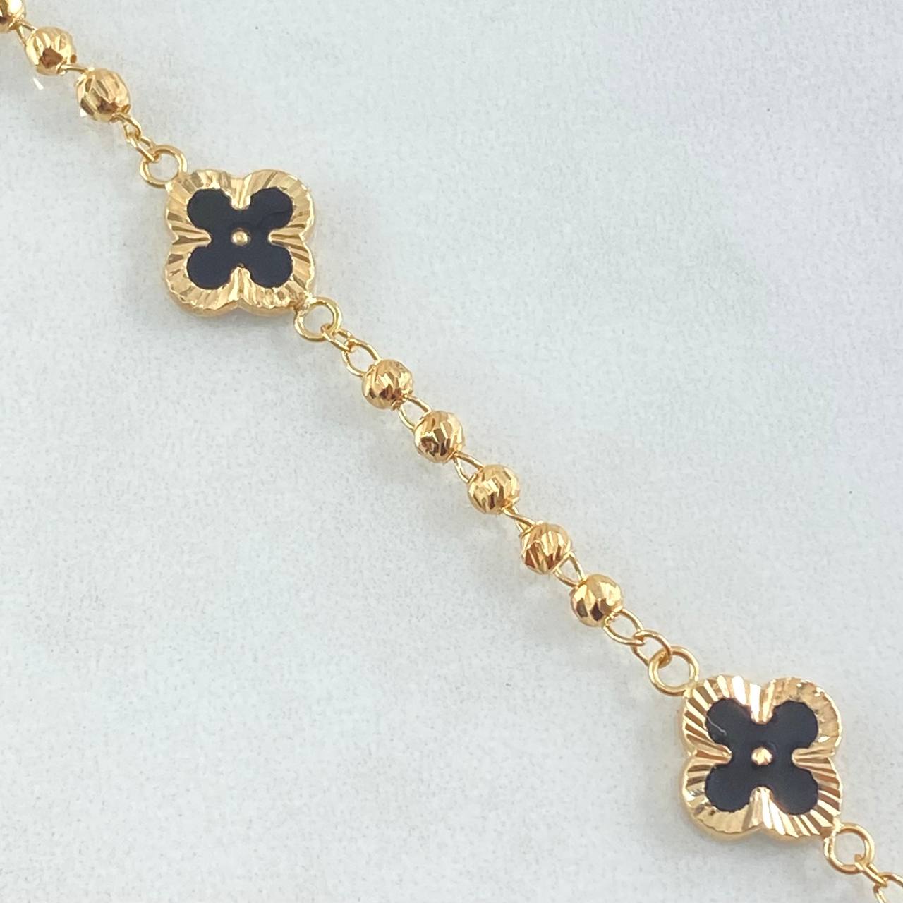 Military Clover Bracelet 4.35gr / 7.5in / 18K Gold
