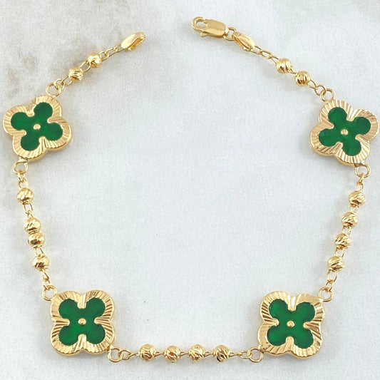 Pulso Militar Trebol 5.45gr / 18cm / Oro 18K