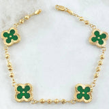Pulso Militar Trebol 5.45gr / 18cm / Oro 18K