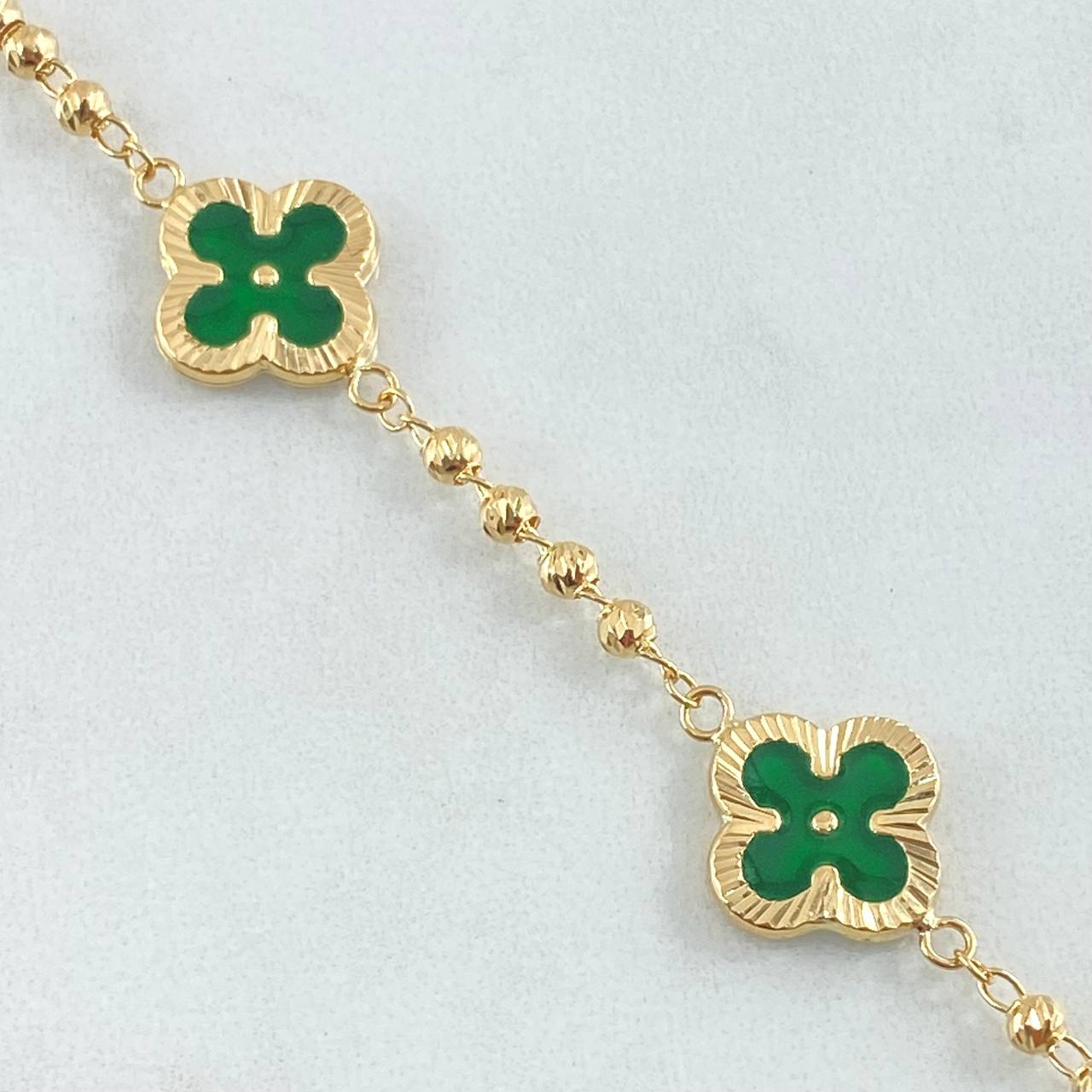 Pulso Militar Trebol 5.45gr / 18cm / Oro 18K