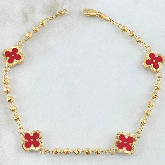 Pulso Militar Trebol 4.55gr / 19cm / Oro 18K