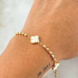 Clover Bracelet White 4.5gr / 7.7in / 18K Gold +0$
